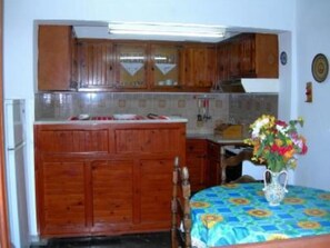 Fridge, oven, stovetop, coffee/tea maker