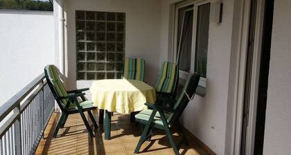 Traumhafter Blick vom geräumigen Balkon.