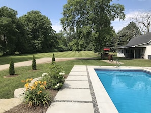 A heated pool
