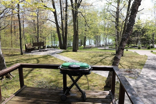 Private log cabin with view overlooking Grand Lake