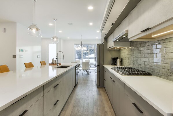 奢华独立别墅, 多张床, 无烟房 | 私人厨房 | 大冰箱、微波炉、烤箱、炉灶