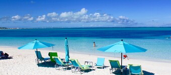 Stunning 2 bedroom 2100 sq ft, directly on Grace Bay Beach!