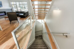 Luxury House, Multiple Beds, Non Smoking | Living area | 55-inch Smart TV with cable channels, TV, fireplace - New Luxury Townhome 29 (Edmonton)