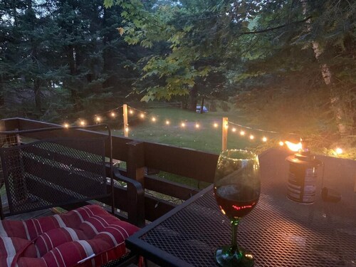 Rustic Clam, a family friendly and pet friendly cabin with fenced in back yard.