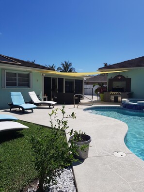 Outdoor pool, a heated pool