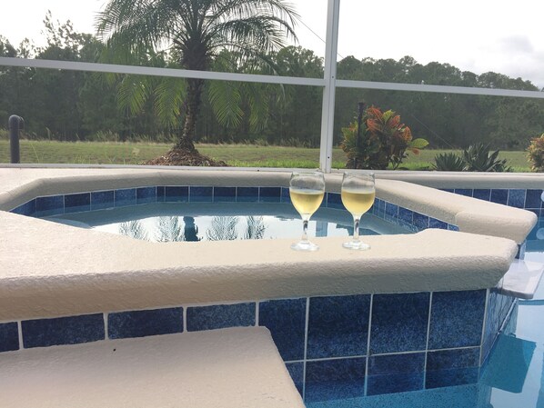 A heated pool - RATES REDUCED Close to Disney. 5 Star home. Fantastic pool area, large lanai. (Davenport)