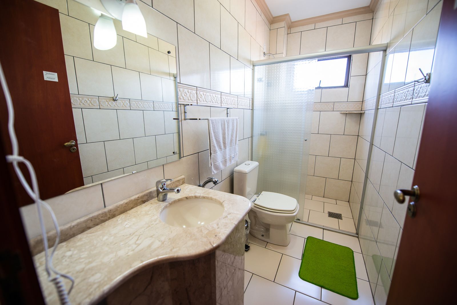 free toiletries, hair dryer, bidet, towels