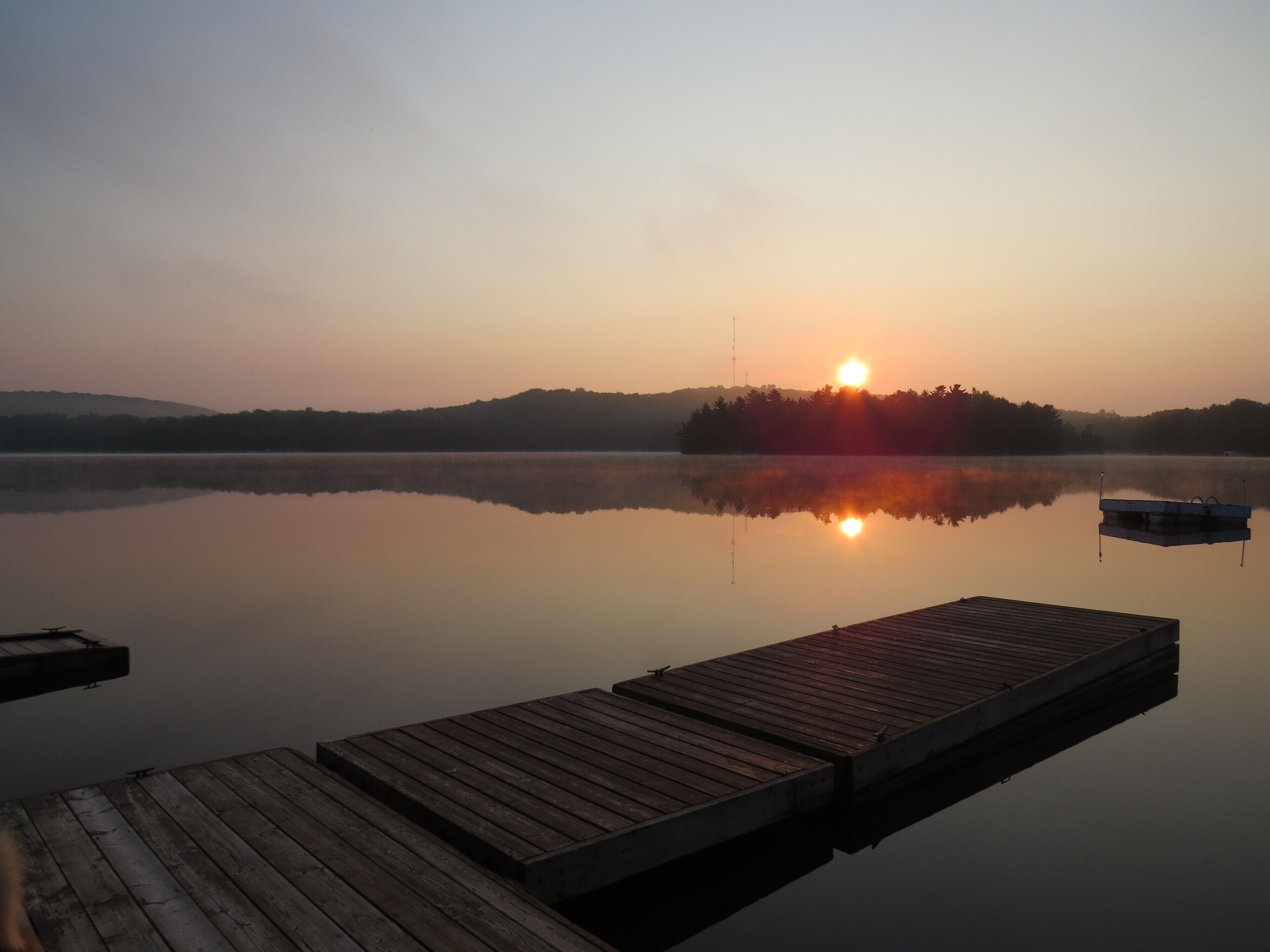 Sunrise view at Nottaway Island...perfect time for a paddle with the loons.