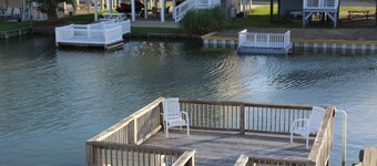 Peaceful Channel View!  Fully furnished!  Short walk to Public Beach access.