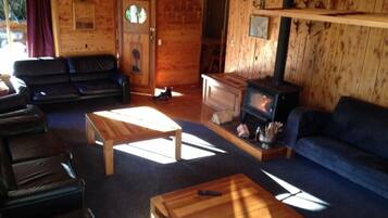 TV, fireplace, DVD player, stereo