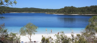 Waiuta Retreat Kingfisher Bay, Fraser Island, K'gari Panoramic Sunset Water View