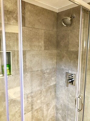 Shower, hair dryer - Central Air Conditioning, Near the Beach, Gated Yard (West Yarmouth)
