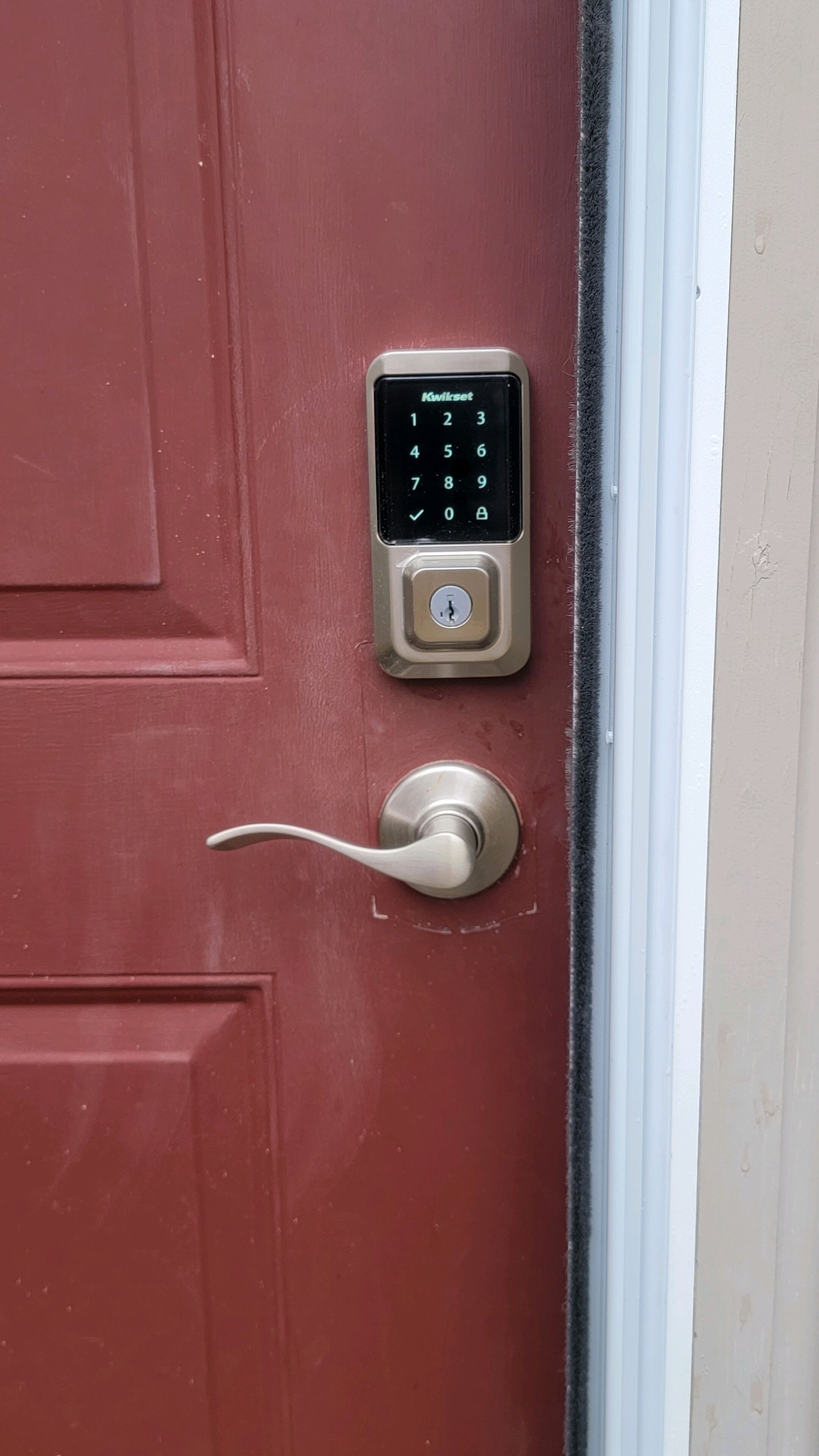 Front door wireless, keyless smart door lock entry to house 