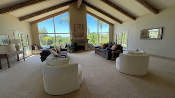 Smart TV, fireplace, table tennis, computer monitors