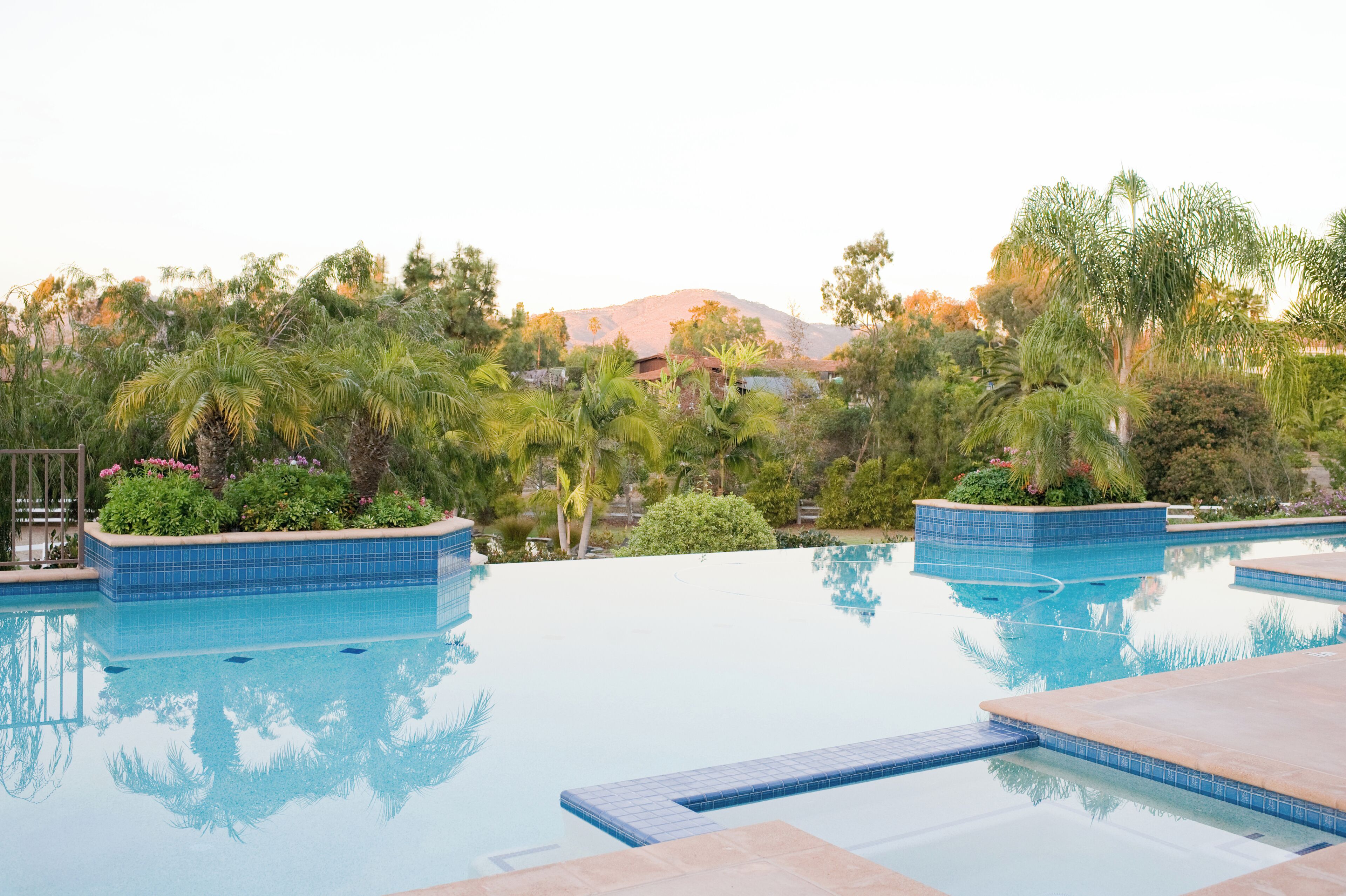 Piscina externa, piscina aquecida