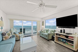TV, books, video library - Oceanfront 2BR Condo w/ Balcony & Panoramic Atlantic Views, Unit 226 (Satellite Beach)