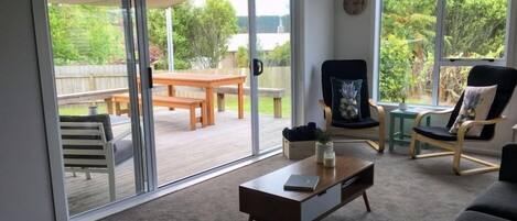 TV connectée, cheminée, jouets, livres