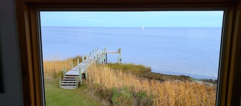 3 slaapkamers Sound Front, met een prachtig uitzicht, windsurfen, Dock, 2 Decks,