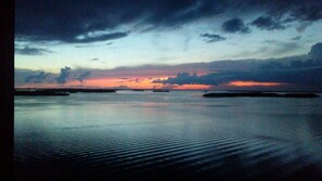 On the beach, sun-loungers, beach towels
