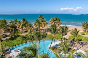 Outdoor pool - Beachfront Ocean Villa in Wyndham Rio Mar, Just fully renovated! (Rio Grande)