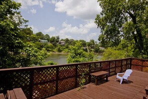 Outdoor dining - 30 Day Minimum Stay Fabulous Riverfront Home in Opryland… Pure Magic….Private..  (Nashville)