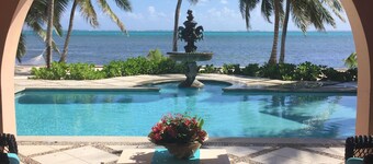Luxury 250' long Beachfront-Pool,Horse Fountain, Snorkeling, Volleyball & Chef!