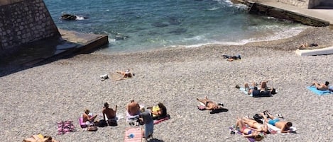 Vlak bij het strand