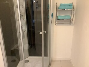 Shower, towels, soap, toilet paper - Self Contained Gite with lovely country views (Saint-Martin-De-Cenilly)