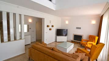 Télévision, cheminée