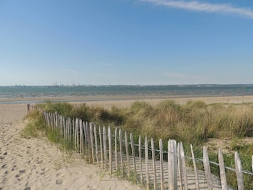 Plage sauvage de sable fin à 2 minutes à pied de la propriété.