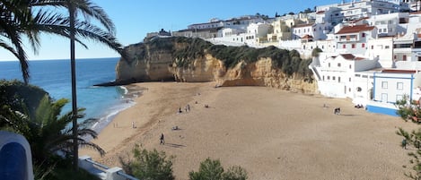 Playa en los alrededores y camastros