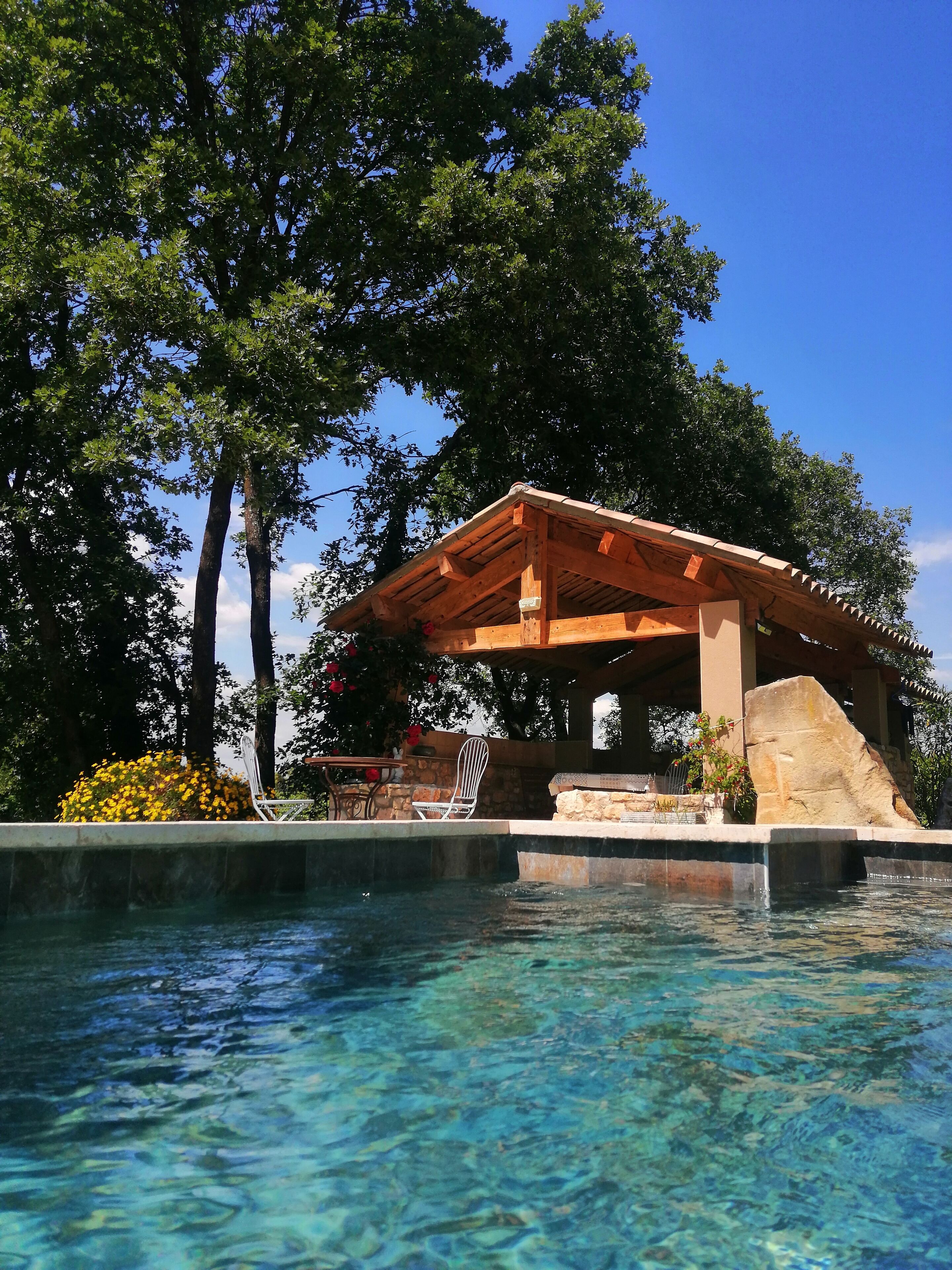 Piscine extérieure, piscine chauffée