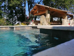 Outdoor pool, a heated pool