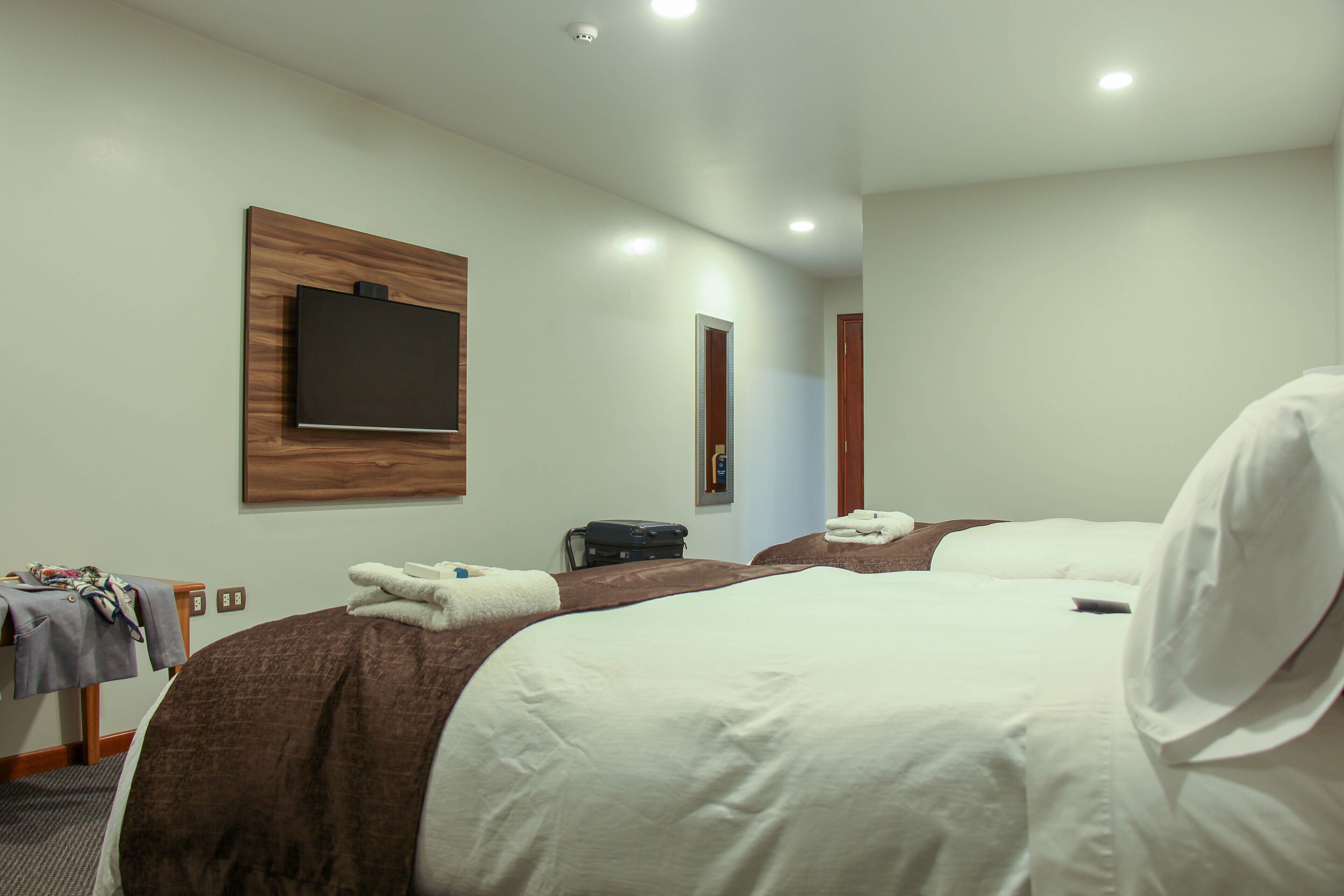 standard double room, 2 queen beds | 1 bedroom, premium bedding, down duvets, desk