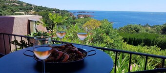Bastidon 180 ° sea view, at the foot of the Esterel, calanques and sandy beaches