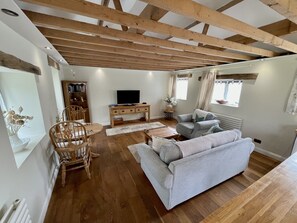 Televisión, reproductor de DVD, libros y videoteca 