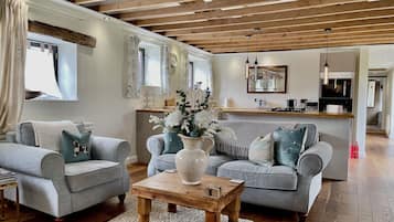 TV, DVD player, books, video library