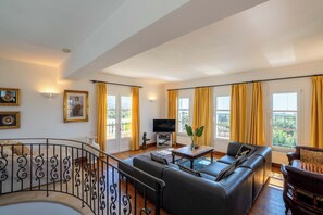 TV, fireplace, DVD player, books