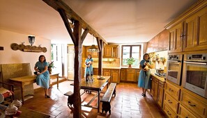 Dining - Enchanting Chateau with En-suites, Heated Pool, Tennis, Grand Pianos, BBQ, WiFi (Frayssinet)