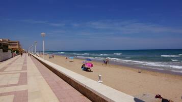 En la playa