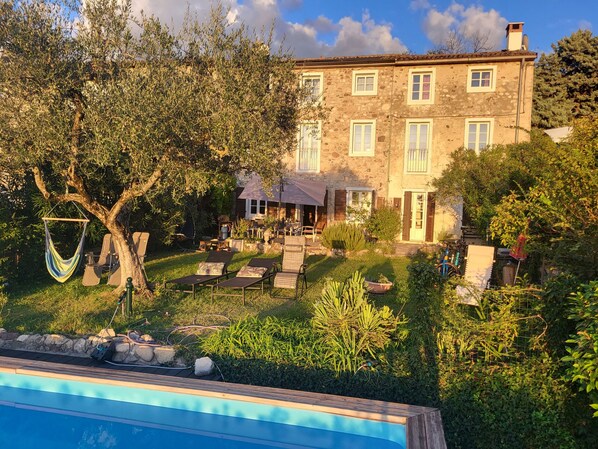 Outdoor pool, a heated pool