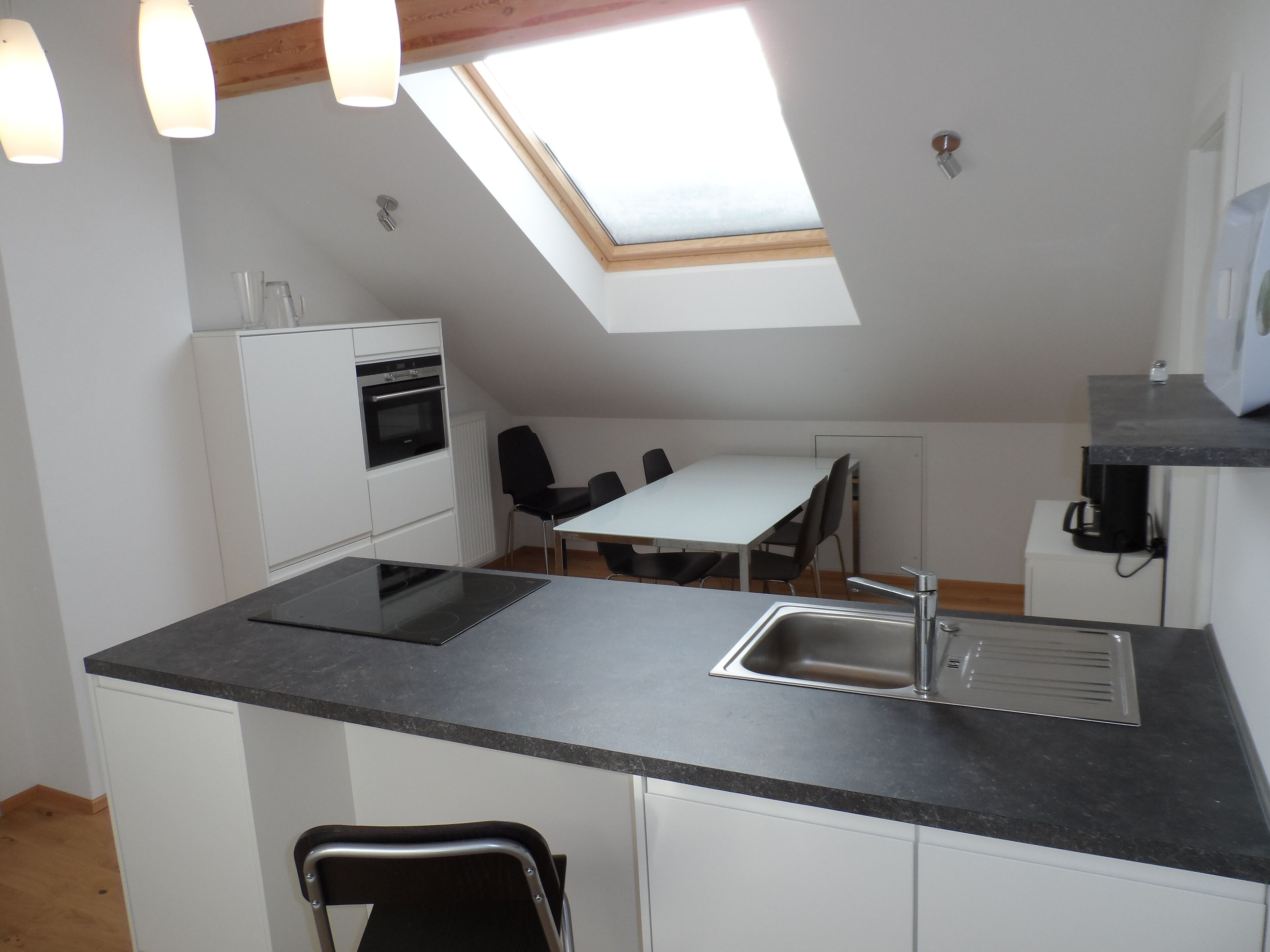 Expanded Spacious and modern, fully equipped kitchen and large living area