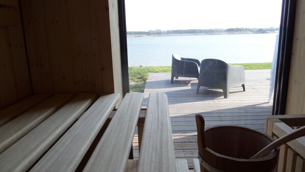 Interior - Large holiday home with its own beach, fireplace, sauna, right on the lake, near Leipzig (Löbnitz am See)