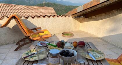 Grande maison historique en pierre avec beaucoup d'espace et de confort