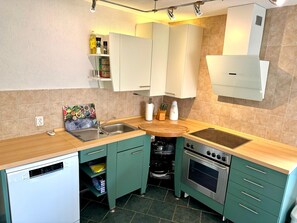 Kühlschrank, Ofen, Herdplatte, Geschirrspüler