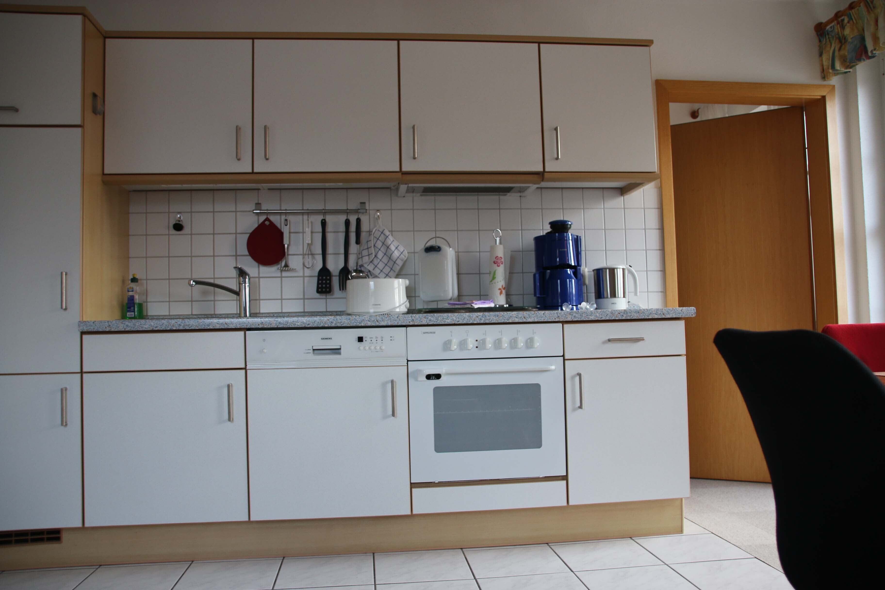 Kühlschrank, Mikrowelle, Herdplatte, Geschirrspüler