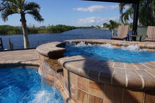 Outdoor pool, a heated pool