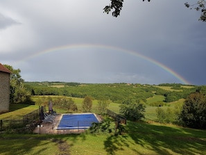 A heated pool