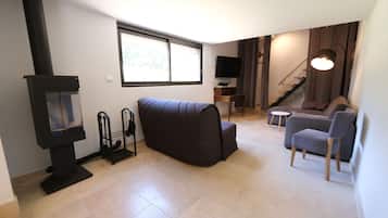 Télévision, cheminée