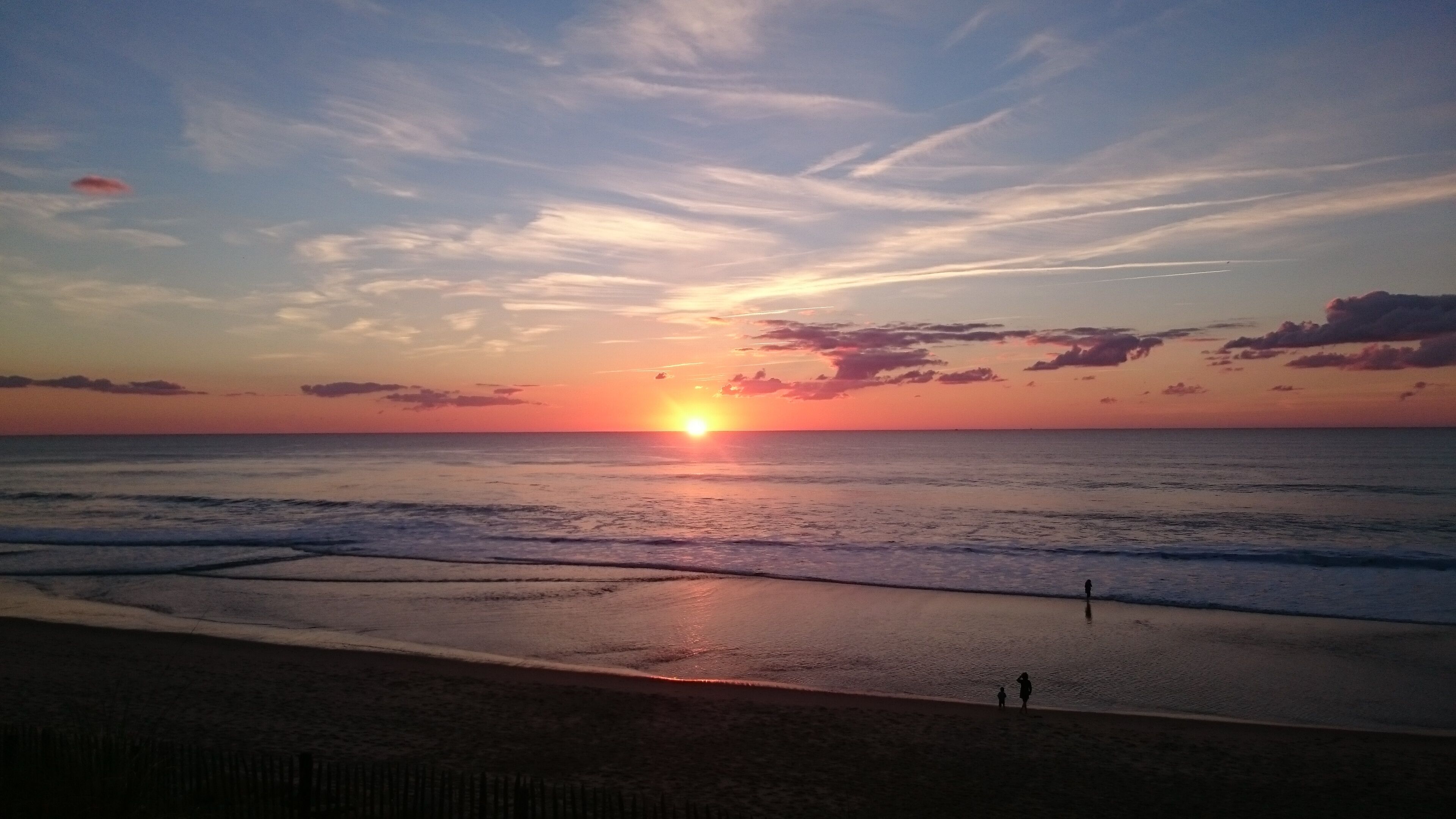 Coucher de soleil sur la plage Nord